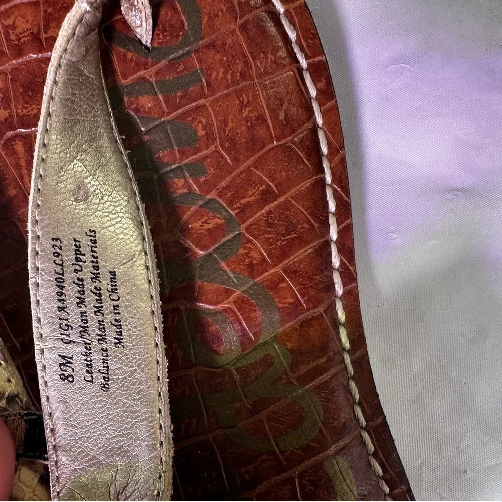 Sam Edelman Snakeskin and Red Sandals